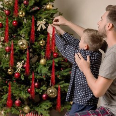 Red Metallic Christmas Tinsel Icicles Foil Fringe Tree Decor 3000 Strands