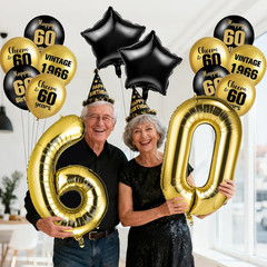 60Th Birthday Decorations for Men Women Vintage 1966 60Th Birthday Balloons with
