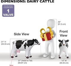 Jet Creations Cow Inflatable Animal Baby 37 inch Long Great for Pool Party Decor