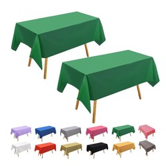 2 Pcs Rectangular Tablecloths, 54 in X 108 in Disposable Plastic Table Cover …