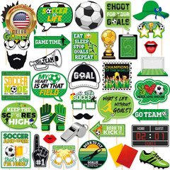 Soccer Party Decorations Soccer Photo Booth Props Soccer Themed Party Kit Footba