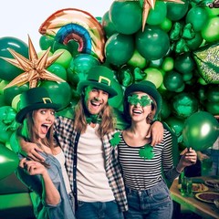 Green Balloons, 50pcs 12 Inch Different Shades Dark Green Balloons Green Latex