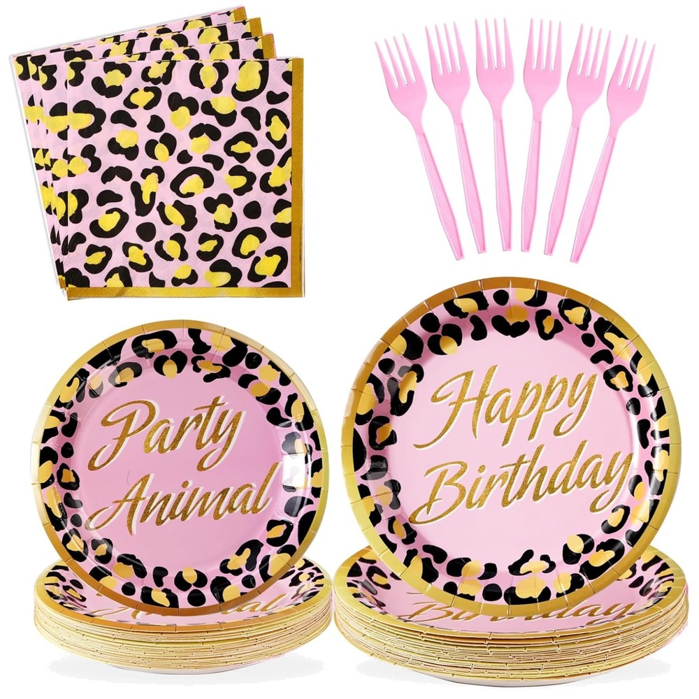 Leopard Print Party Decorations Set