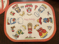 Vtg 1975 Joan Walsh Anglund Hallmark Placemats Paper Dolls Happy Birthday 6 Mats