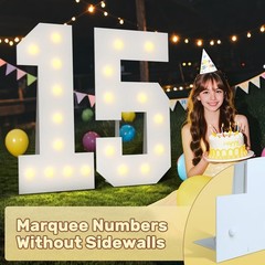 1 PCS 4FT Foam Board Number 3 Light Up Marquee Number Birthday Party Decor
