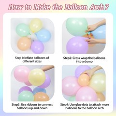136pcs Pastel Flower Balloon Arch Kit with Pastel Purple Nude Light Pink Flow…