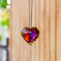 12Pcs 45MM Crystal Heart Suncatcher Rainbow Maker Wedding Party Decr, mix color