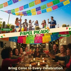Vibrant 36 Ft Mexican Party Banner – Perfect for Cinco de Mayo Celebrations