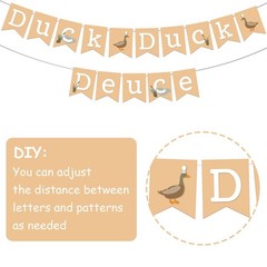 Mallard Duck 2nd Birthday Party Decorations Duck Duck Deuce Banner Backdrop C…
