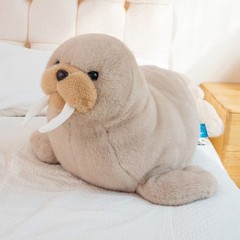 Realistic Walrus Plush Pillow Soft Stuffed Sea Animal Cushion Multiple Sizes
