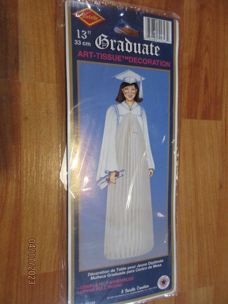 Vintage Beistle Graduate Honeycomb Centerpiece Decoration 1996 NOS U Pick