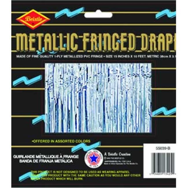 Beistle – 55038-S – 1-Ply FR Metallic Fringe Drape – Pack of 6