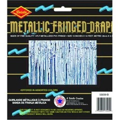 Beistle – 55038-S – 1-Ply FR Metallic Fringe Drape – Pack of 6