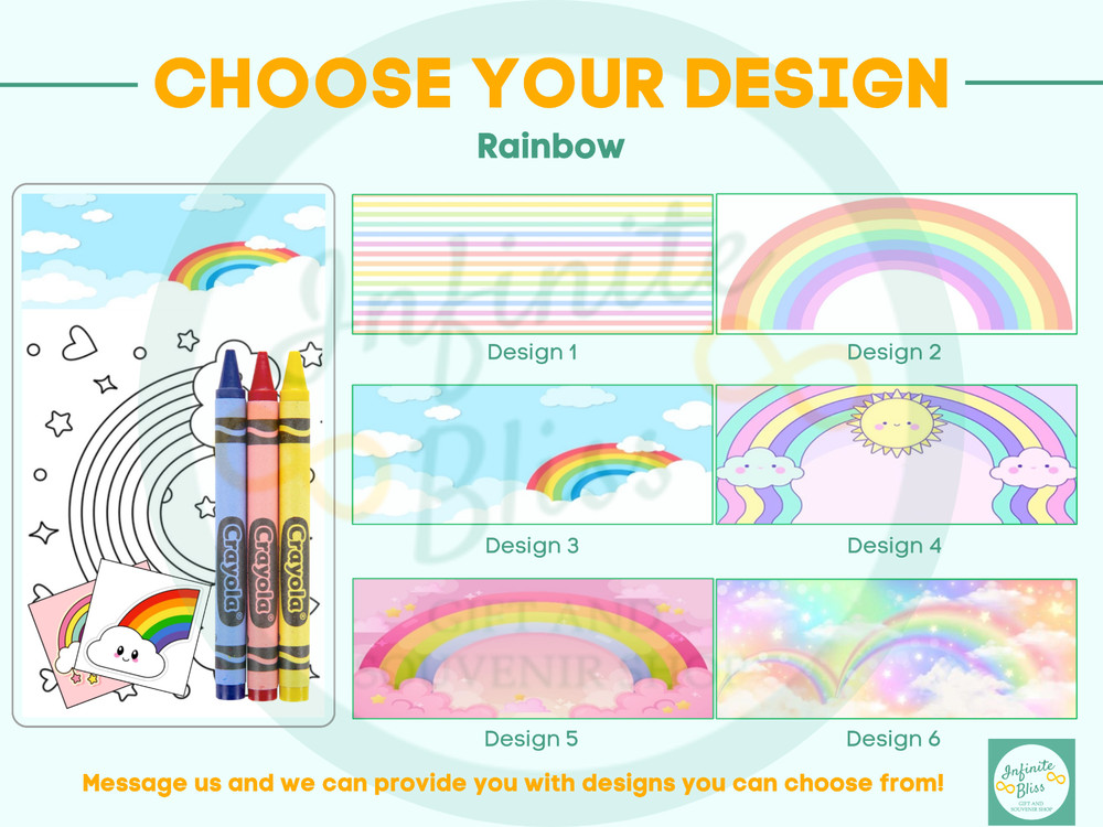 Rainbow Coloring Packs | Party Coloring Pages | Party Favor | Birthday Party