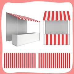 4 Pcs 27.6»x 59» Circus Awning Decorations Striped Carnival Tent Awning Wal…