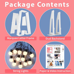 4FT Marquee Light up Letters A, Big Marquee Letter for Birthday Graduation Baby