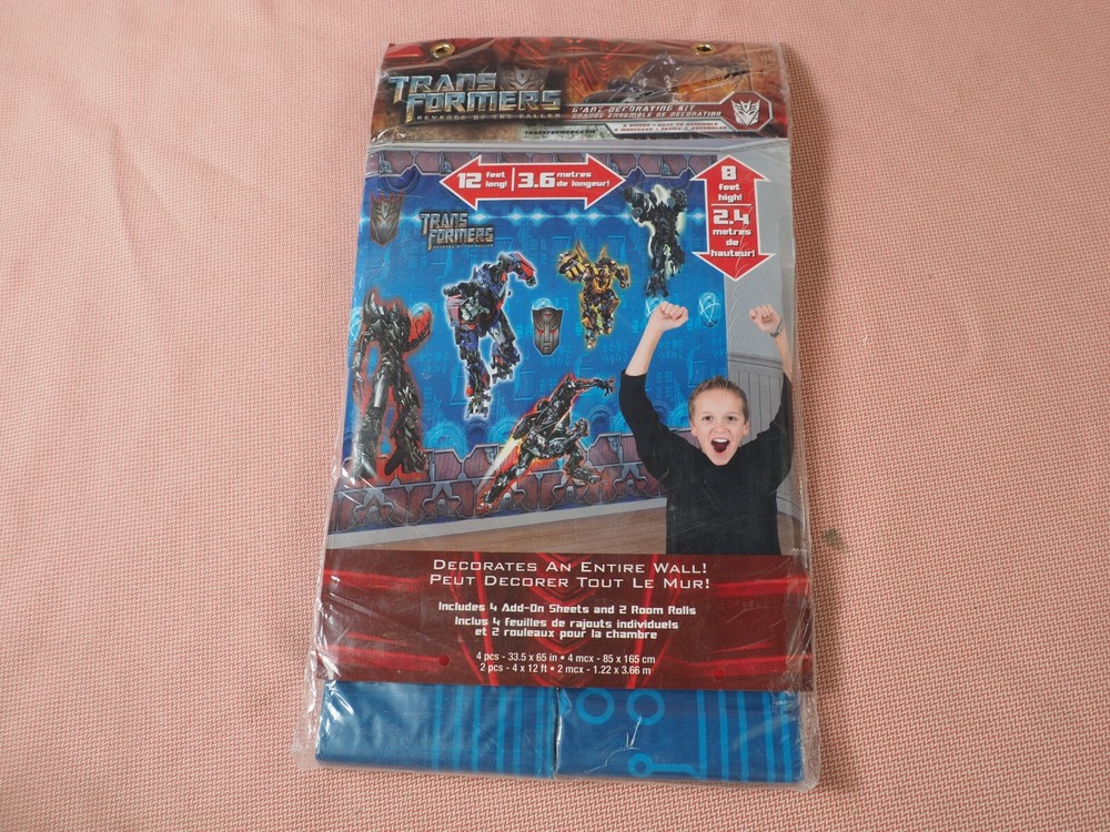 Transformers Revenge of Fallen Giant Decorating Wall Kit 8X12FT New