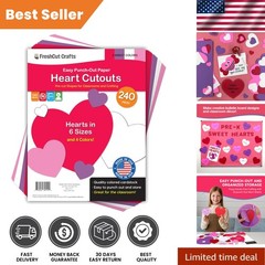 240 Heart Paper Cutouts – Versatile Craft Decor for All Occasions