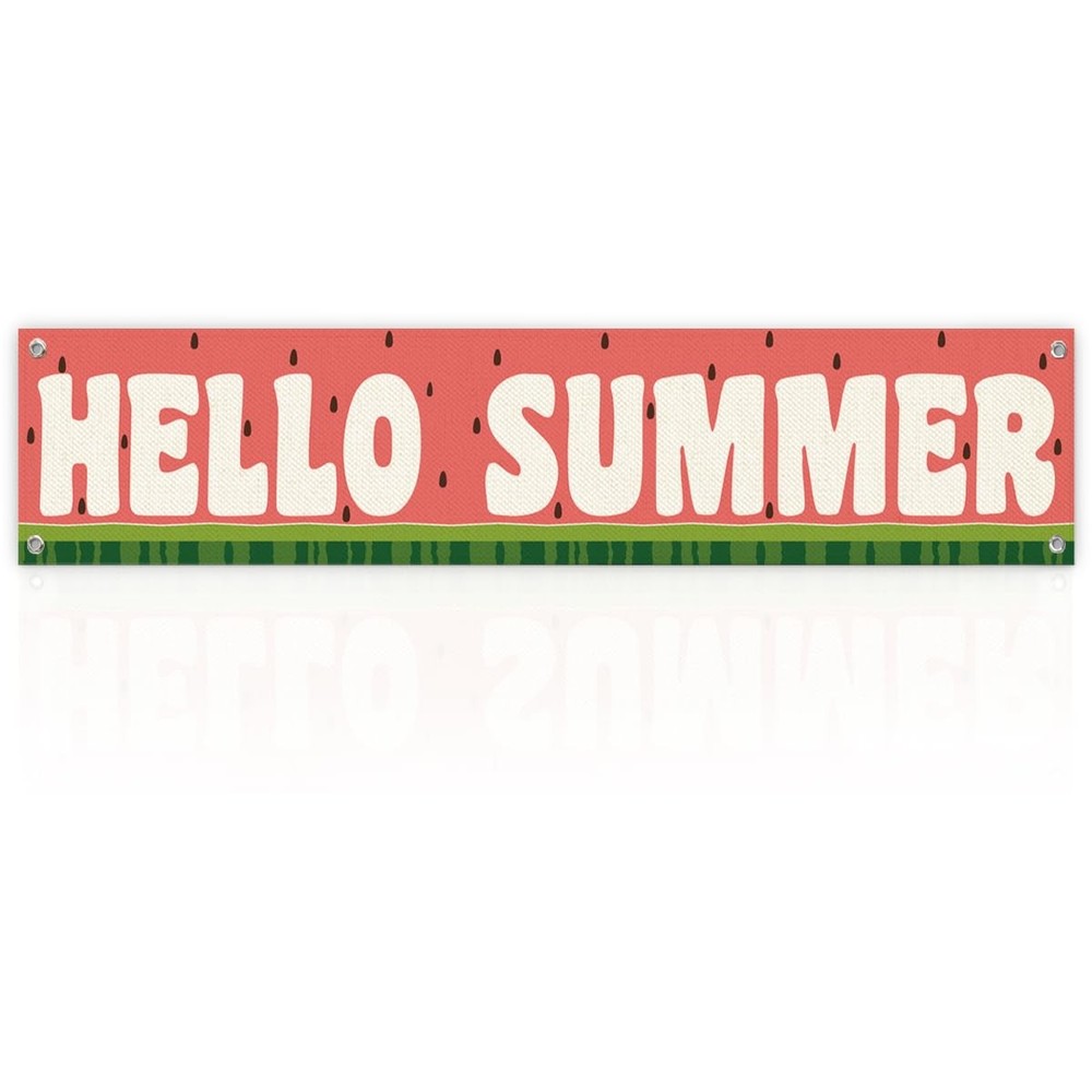 Summer Decoration Banner for Home, Hello Summer Porch Decor with Watermelon T…