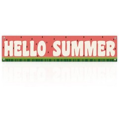 Summer Decoration Banner for Home, Hello Summer Porch Decor with Watermelon T…