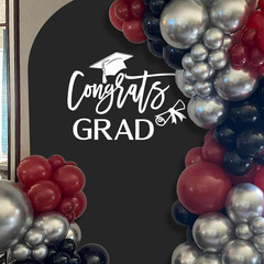 Congrats Grad Decal Sign for Balloon Arch – Graduation Decar for Grad Party, Cla
