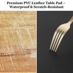 Warmstar Leather Table Cover 32 x 63 Inch, 1.8MM Thick PVC Table Protector Water