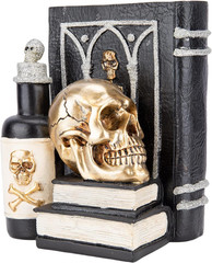 Halloween Decorations Indoor Resin Halloween Skull Heads with Books Statue Head
