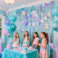 Honeycomb Ball Hanging Iridescent Party Decorations with Hanging Honeycomb Ball