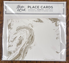 9 Packs New Hester & Cook 12 Name Place Cards Die Cut Gold Marbled HC086 108 Car