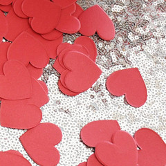 Hot Red Heart Confetti Wedding Birthday Party Favors Love Theme Table Scatter De