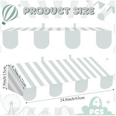 4-Piece 3D Circus Awning Set – Carnival Theme Party Decor