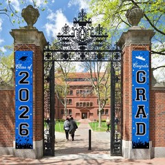 2026 Graduation Decorations, 70.8 inches x 13 inches, Blue and Black