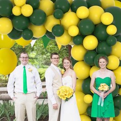 Green Yellow Balloon Garland Arch Kit, 122PCS Dark Green and Yellow Balloons …