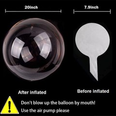 10PACK LED Light Up BoBo Balloons Christmas Party Birthday Clear Bubble Balloon