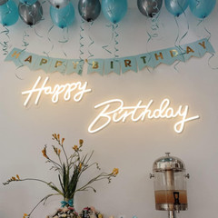 40″/23″ Happy Birthday Neon Sign Large – Happy Birthday Sign 12V – Happy Birthda