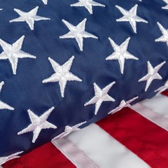 Embroidered American Flag 12.5 x 18 Inch – Heavy Duty for July 4th Celebrations