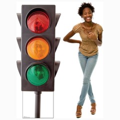 TRAFFIC LIGHT Giant CARDBOARD CUTOUT Standup Standee Poster Stop Light Prop