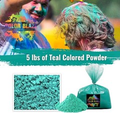 Color Blaze – 5lbs Teal Color Powder – Holi Festivals Color War Backyard Party