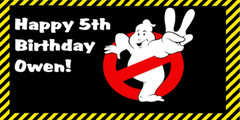 2×4 Ghostbusters vinyl Birthday Banner