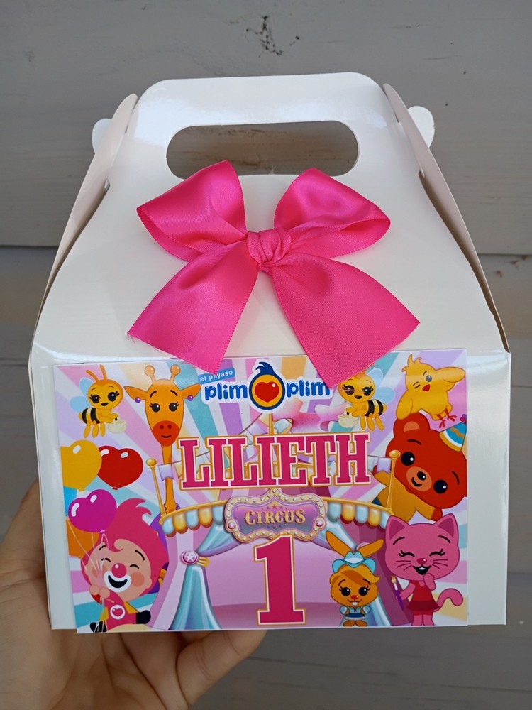 PLIN PLIN party favor treat box personalized Set of 12 birthday box
