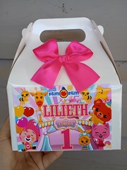 PLIN PLIN party favor treat box personalized Set of 12 birthday box