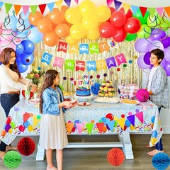 275 PC Colorful Birthday Party Decorations for Boy, Girl- Rainbow Party Supplies