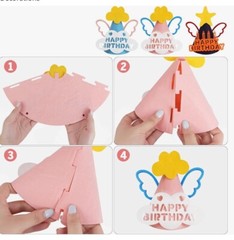 Birthday Decoration Set Multi DIY Hat And Banner Girls And Boys Men Women