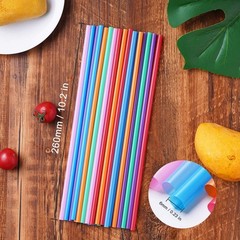 200 Pcs Colorful Plastic Long Disposable Drinking Straws. (0.23»diameter and…
