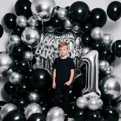 110pcs Black Balloon 12 inch, Black Latex Balloons for Birthday Party Baby Sh…