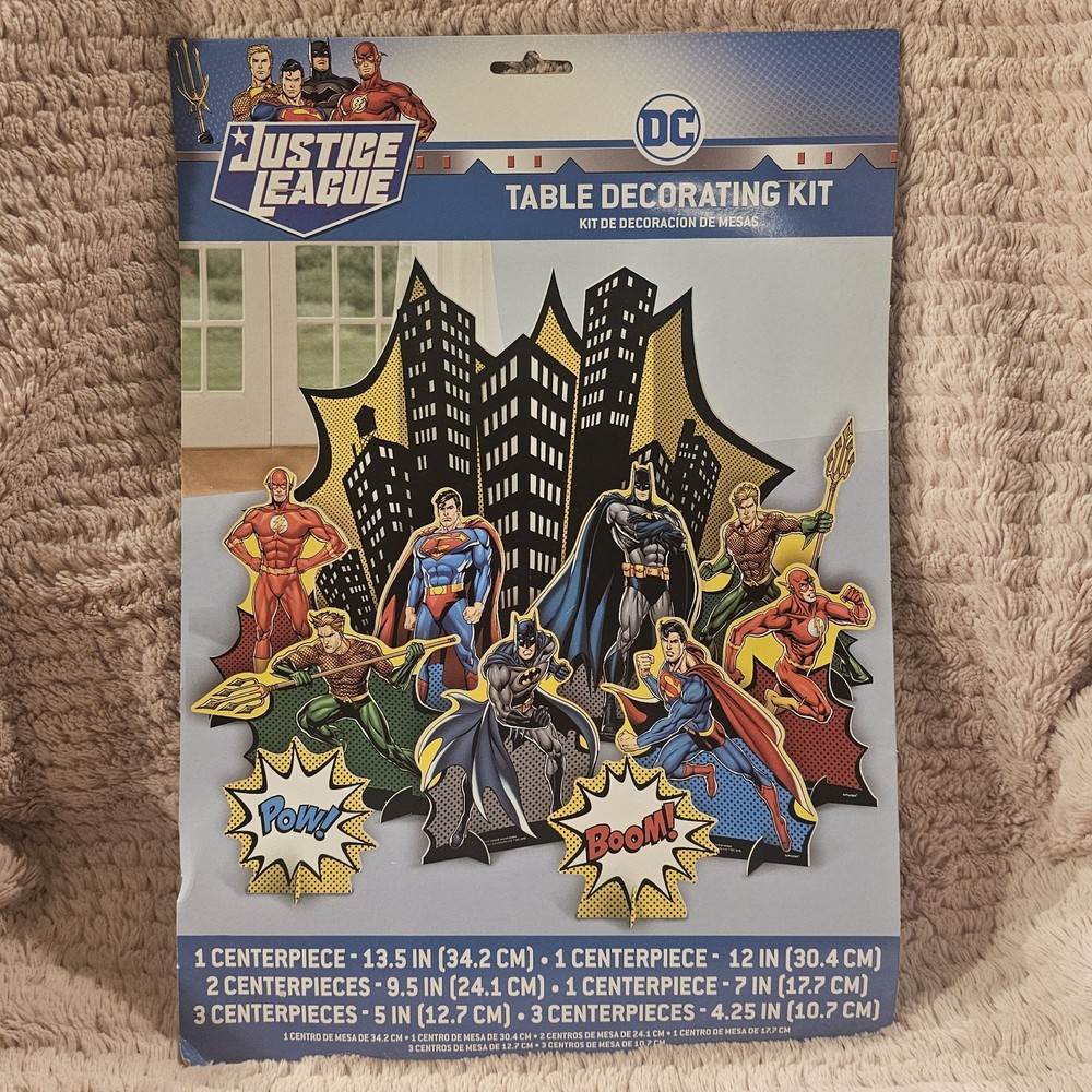 Justice League Heroes DC Superhero Birthday Party Table Decorating Kit 11 Pcs