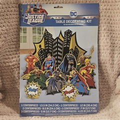 Justice League Heroes DC Superhero Birthday Party Table Decorating Kit 11 Pcs