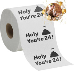 24Th Birthday Decorations Toilet Paper for Men & Women – Funny Design Novelty Gr