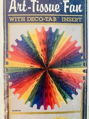 Art Tissue Rainbow Fan Hanging Centerpiece 25” Full Round 1992 New Beistle
