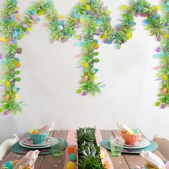 5 Pcs Easter Tinsel Garland,33 Feet Colorful Egg Tinsel Twist Garland Metalli…